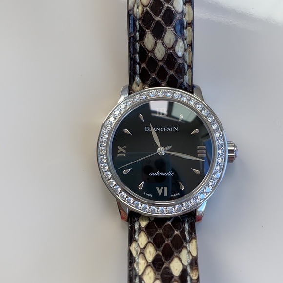 Vintage Blancpain Villeret Black Dial Diamond Watch - Picture 5 of 16